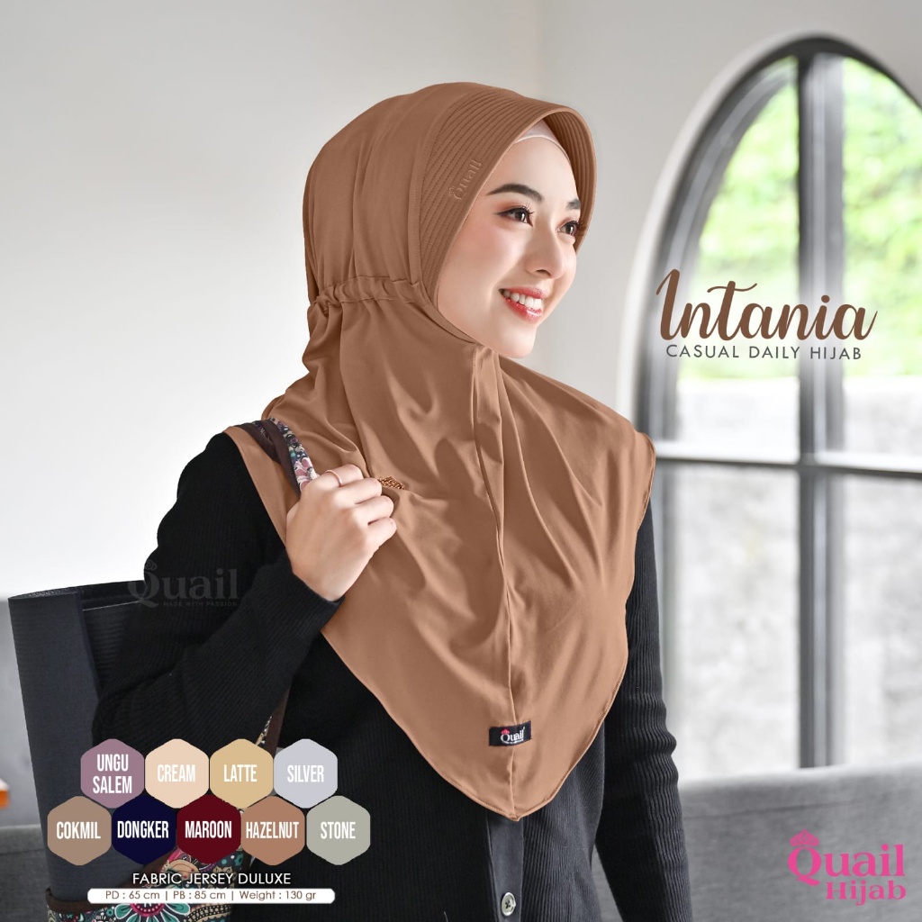 Intania Casual Daily Hijab Original Quail Hijab Jersey Quail Jersey Deluxe Hijab Olahraga Hijab Spor