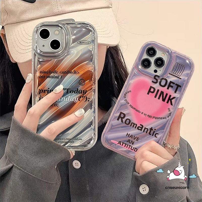 IPHONE Case Kupu-Kupu Cinta Hati Kompatibel Untuk Iphone7 8 6 6S Plus Xr13 11 14 12 Pro MAX 7Plus X XS MAX SE 2020 3D Stereo Korgasi Kreatif Surat Dazzle Warna Laser Card Case