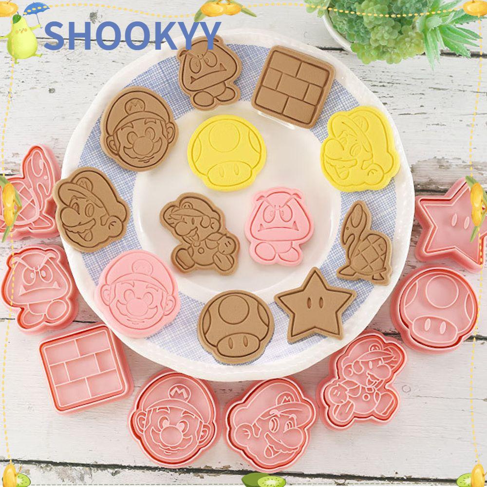 Chookyy 8Pcs Cetakan Kue Kering Halloween Cetakan Plastik Anime