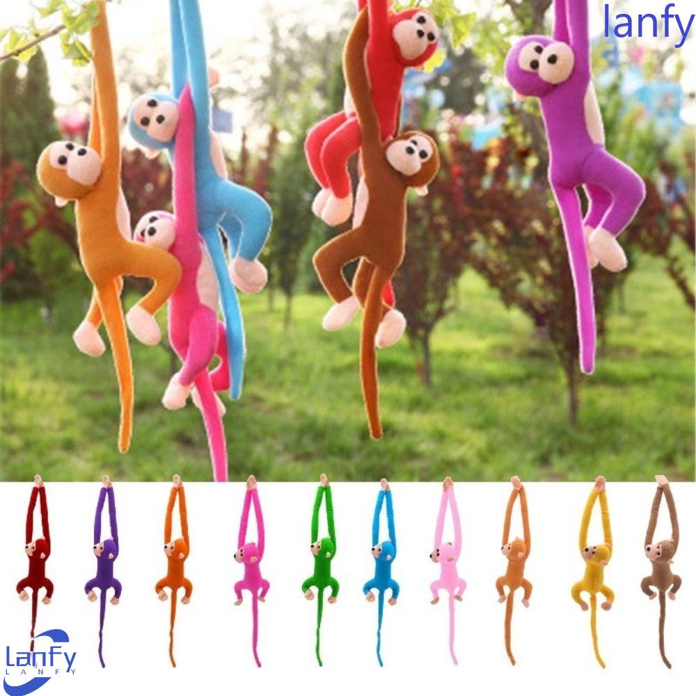 Lanfy Lengan Panjang Monyet Mainan Mewah 60 cm Lembut Anti-Tabrakan Hewan Boneka Pesta Hias Boneka Boneka Monyet Boneka Boneka