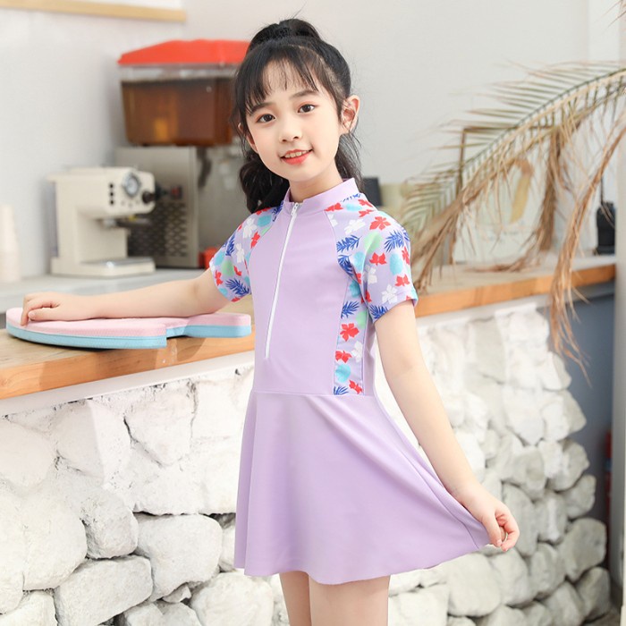 Baju renang sailor anak perempuan umur 5-16 tahun/ Baju renang sailor