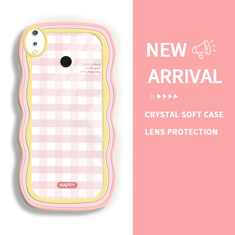 PARABA Casing Hp For Realme 3 3i 3 Pro X Lite C35 Narzo 50A Prime Soft Case Teks Kotak-Kotak Bingkai