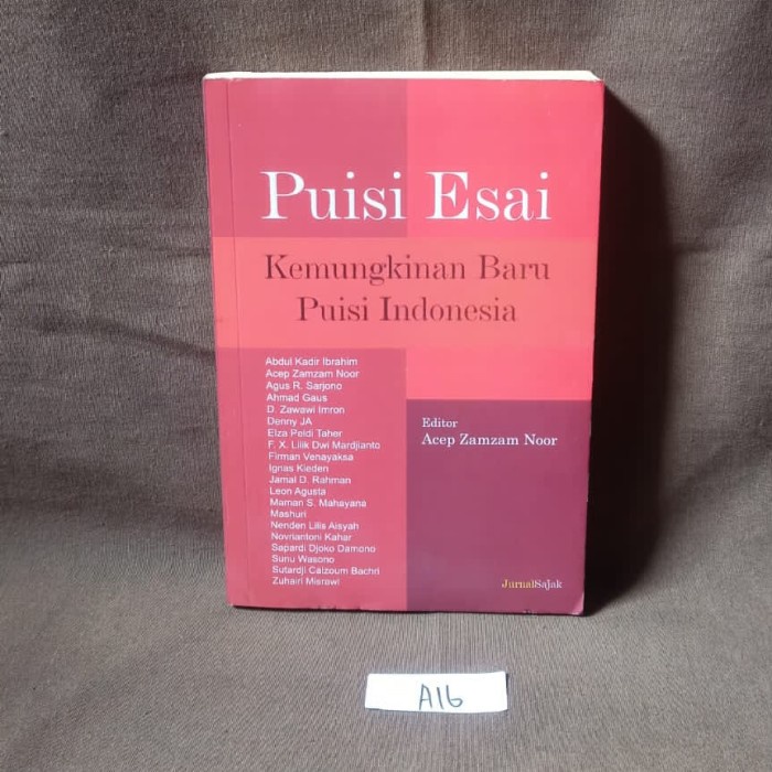 

Puisi Esai - Kemungkinan Baru Puisi Indonesia