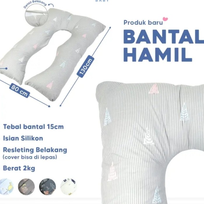 Bantal Hamil Empuk Tidur Dua Sisi Untuk Bumil Sarung Bisa di Lepas