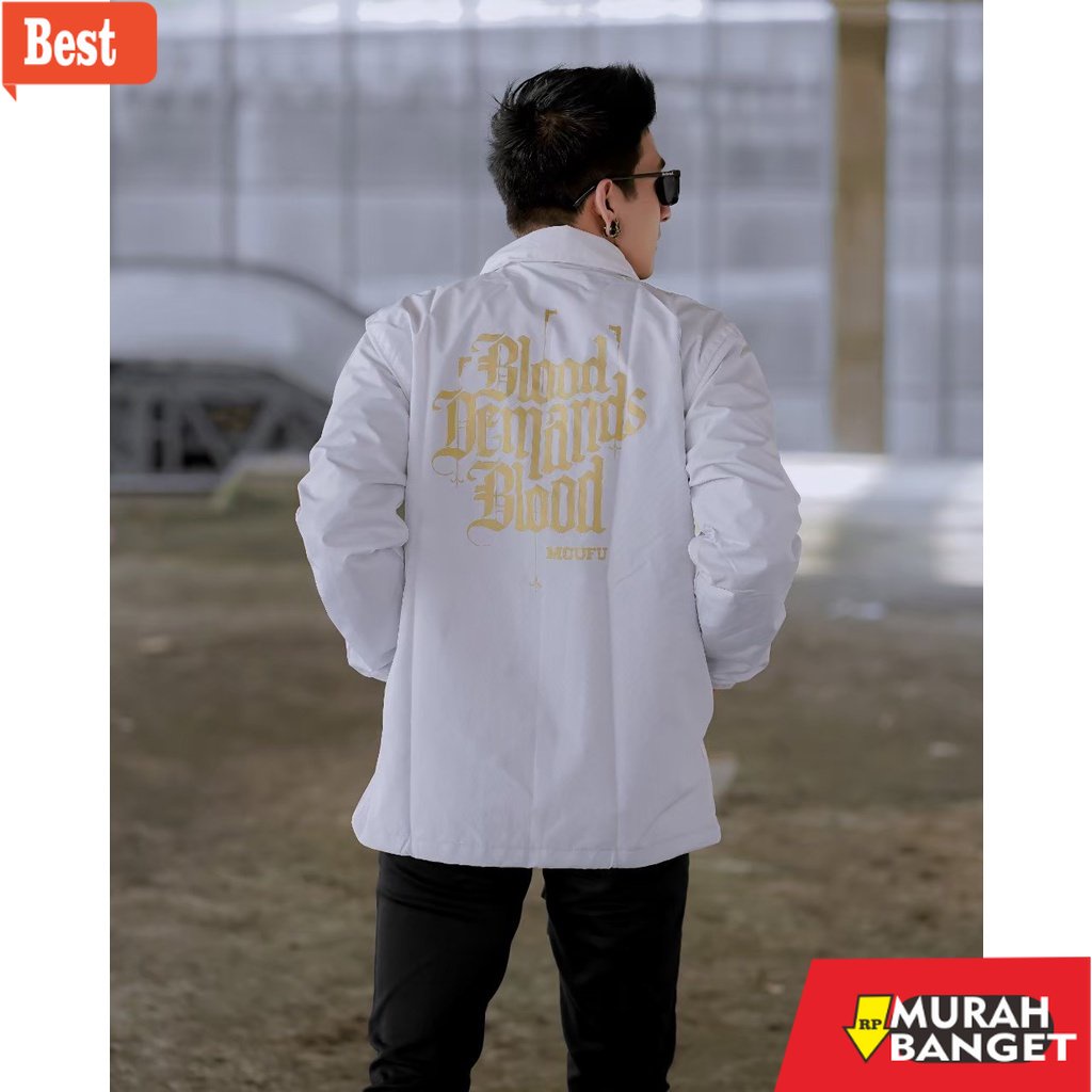 Jaket parasut pria terbaru- JAKET PRIA - JAKET COACH MOUFU BLOOD DEMANDS  - JAKET PARASUT WINDBREAKE