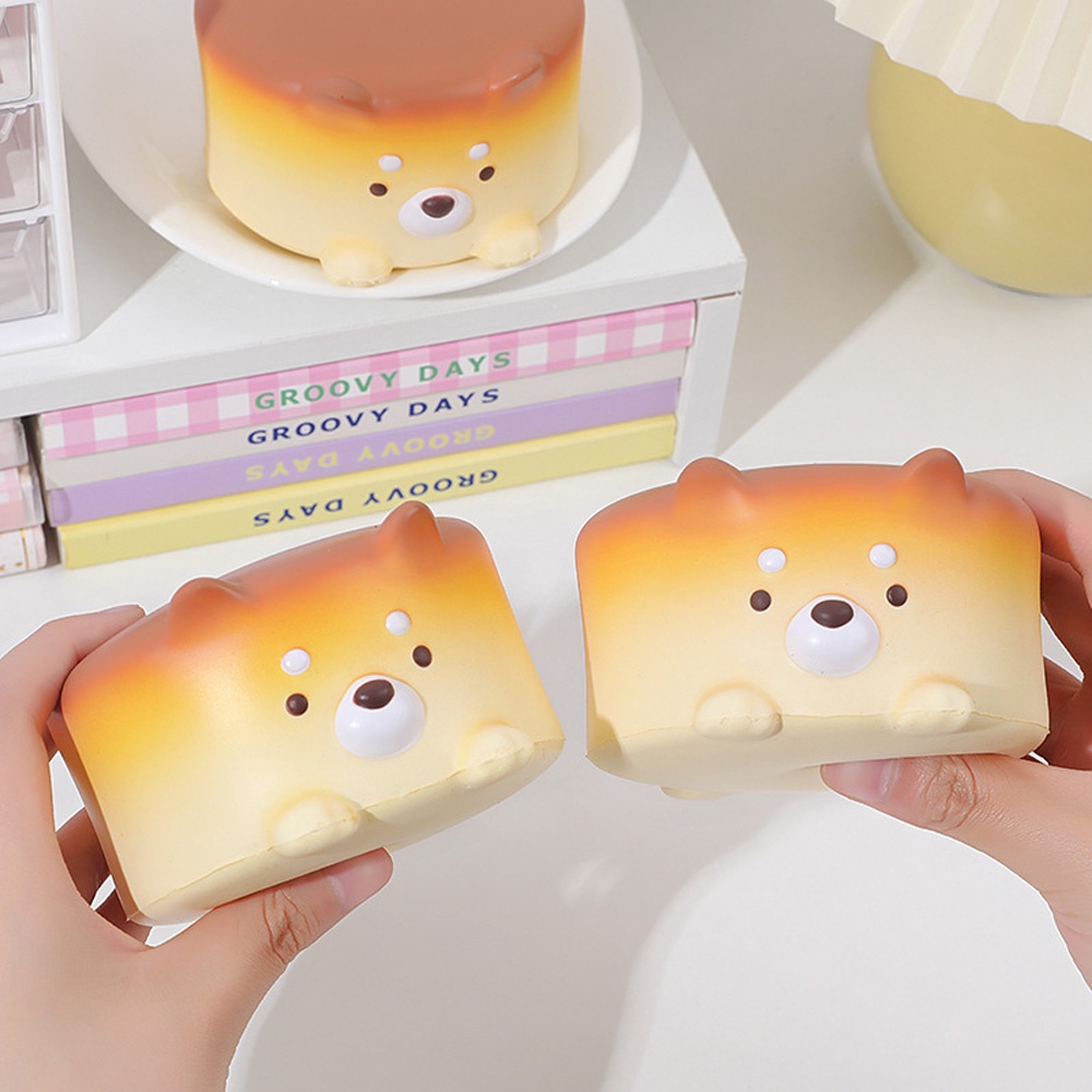Puppy Kue Dekompresi Mainan Super Lembut Simulasi Makanan Slow Rebound Memeras Mainan Anak Kreatif Palsu Hewan Roti Prop