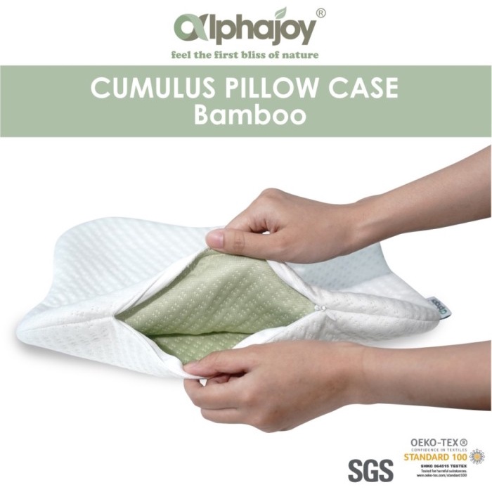 ALPHAJOY CULUMBUS BAMBOO CASE Sarung Bantal Bayi Bambu