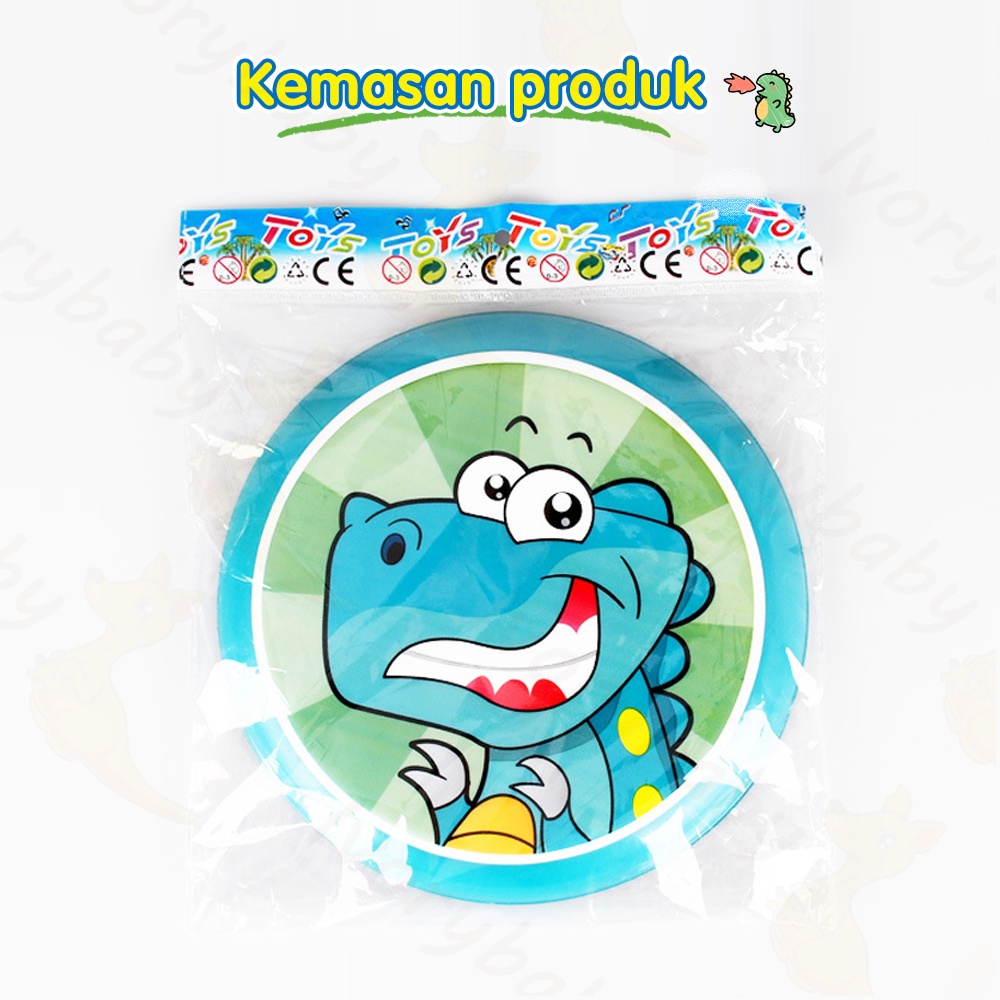 Ivorybaby Frisbee piring terbang bentuk dinosaurus Flying disk disc lembut boomerang outdoor