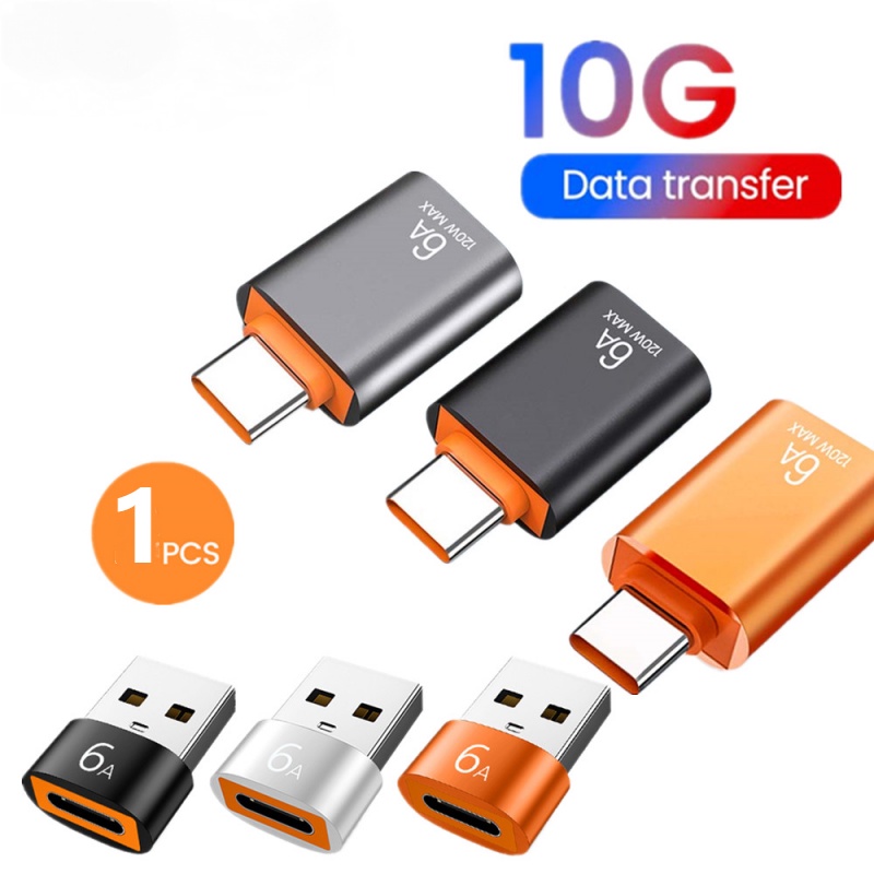 6a USB OTG Ke Tipe C Adaptor Transfer Data Tipe C Female to USB Male Converter Fast Charging Adapter Untuk Laptop Macbook Samsung