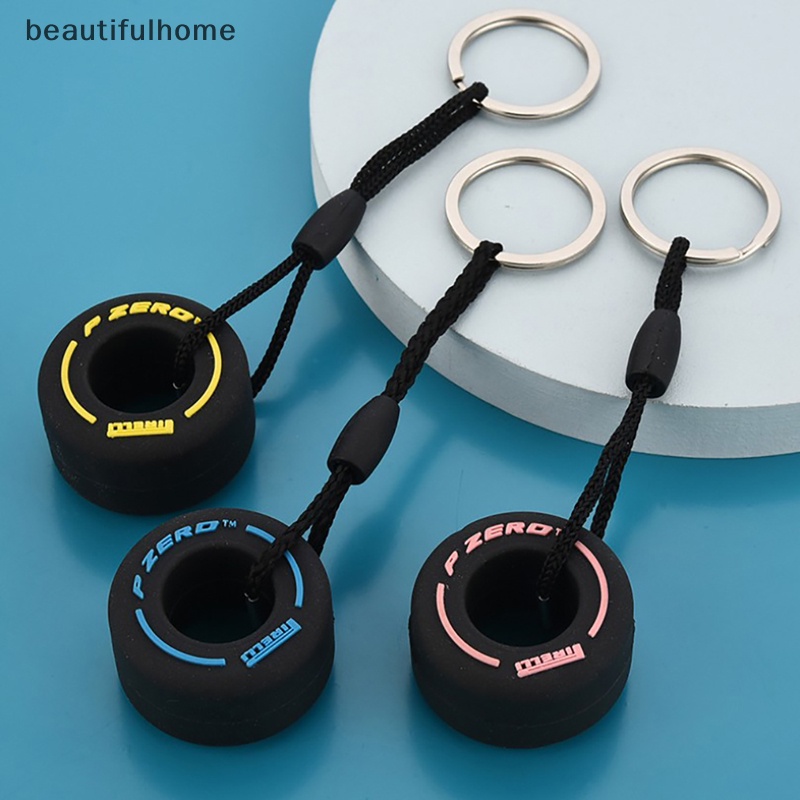 {beautifulhome} F1 Souvenir Balap Gantungan Kunci Ban Mobil Hadiah Gantungan Kunci Mobil Mini Unisex Key-Ring.