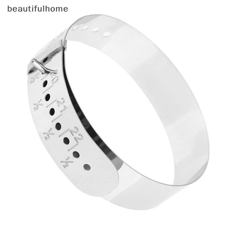 {beautifulhome} Alat Ukur Gelang Tangan Stainless Steel Bangle Sizer Gauge Adjustable.