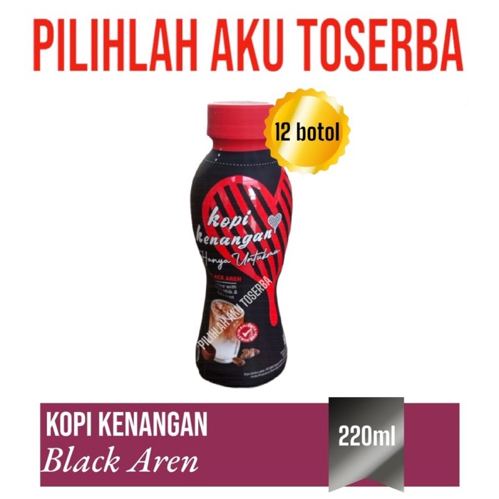 KOPI KENANGAN BLACK AREN 220 ml - ( HARGA 12 botol )