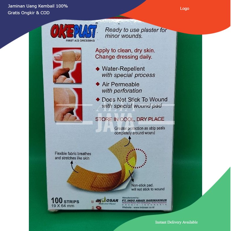 Ok Plast Plaster 100 Pcs 1 Box