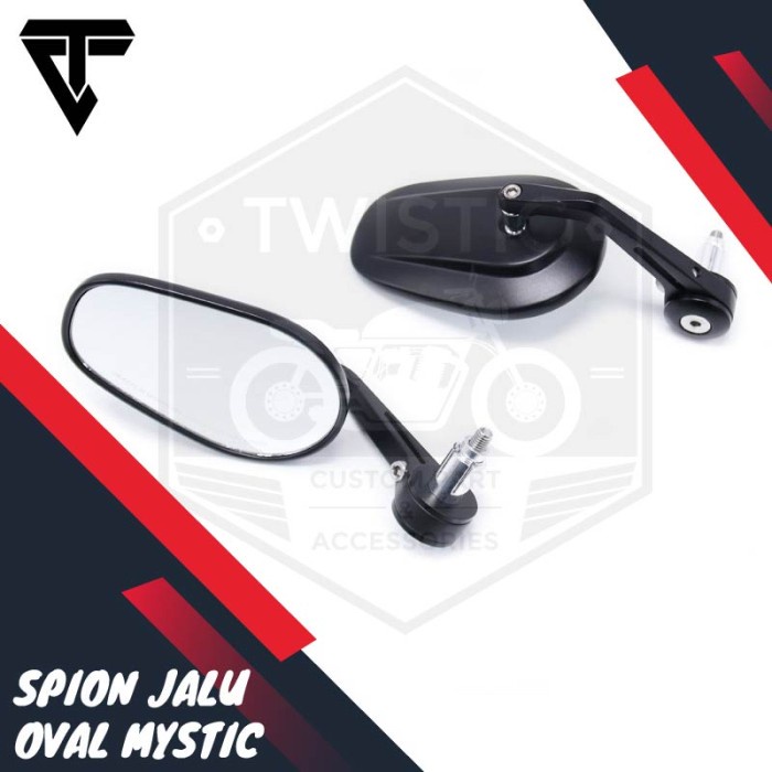 Spion Jalu Oval Motor Custom Mystic W175 XSR Benelli Vespa Universal