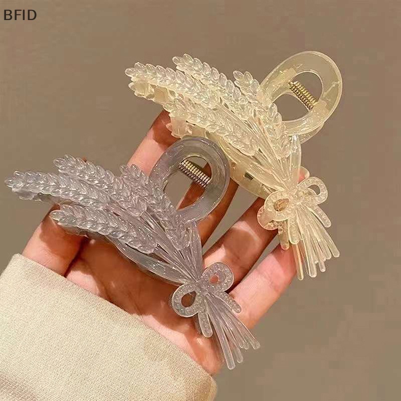 [BFID] 13 cm Besar Jelly Warna Klip Gadis Jepit Rambut Kepala Belakang Hairpin Plate Hair Shark Clip [ID]