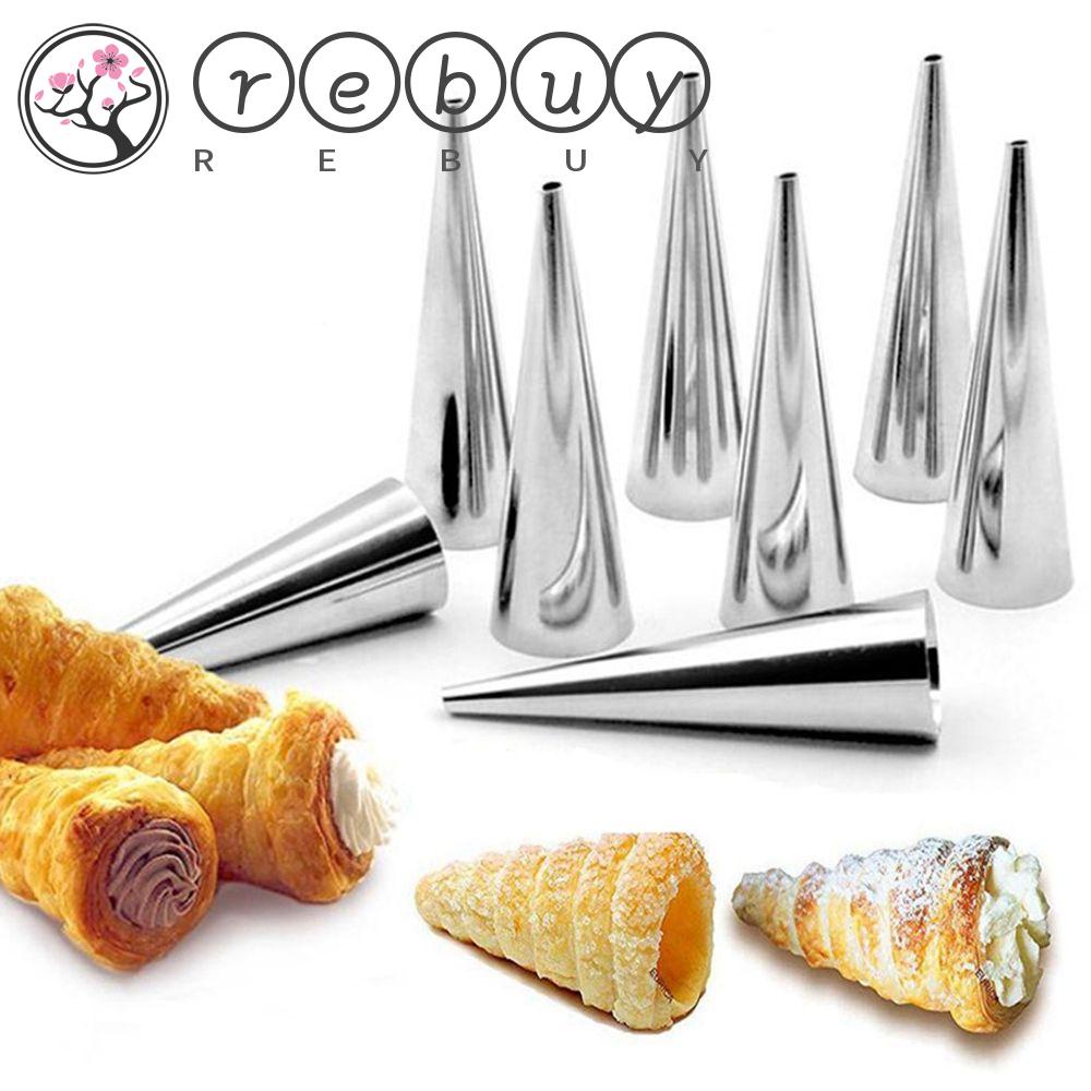 Rebuy cannoli Tabung croissant cone Roti pastry roll cream puff bakeware waffle cone Cetakan