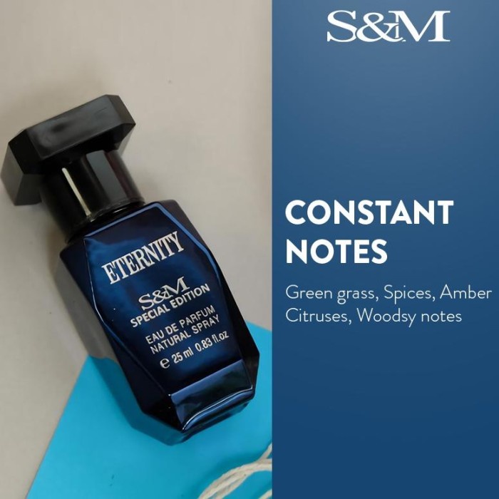S&amp;M Eternity Eau De Parfume 25 ML Parfum Mini Pria EDP BPOM