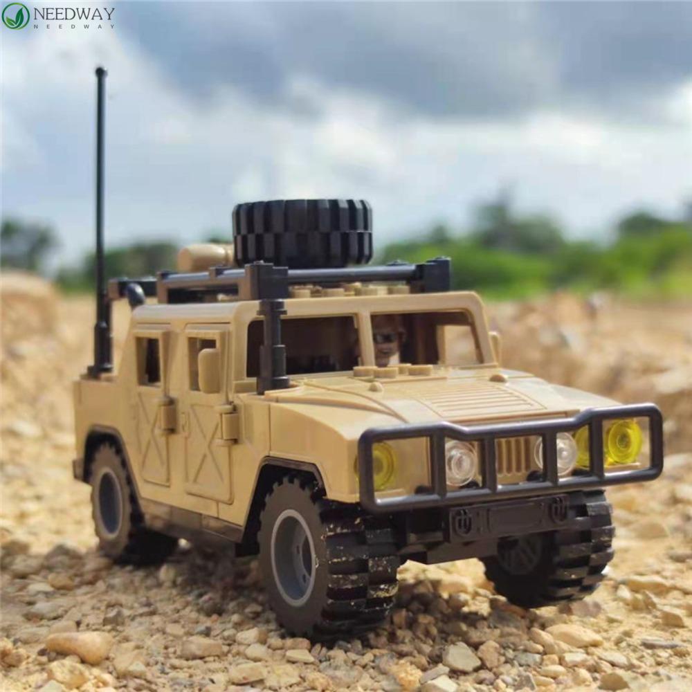 Needway Blok Bangunan Kendaraan Dekorasi Rumah Dekorasi Desktop Yang Dapat Dilepas Action Figure Mainan Hitam Hijau Army SWAT Tentara Angka Untuk Mainan Edukasi