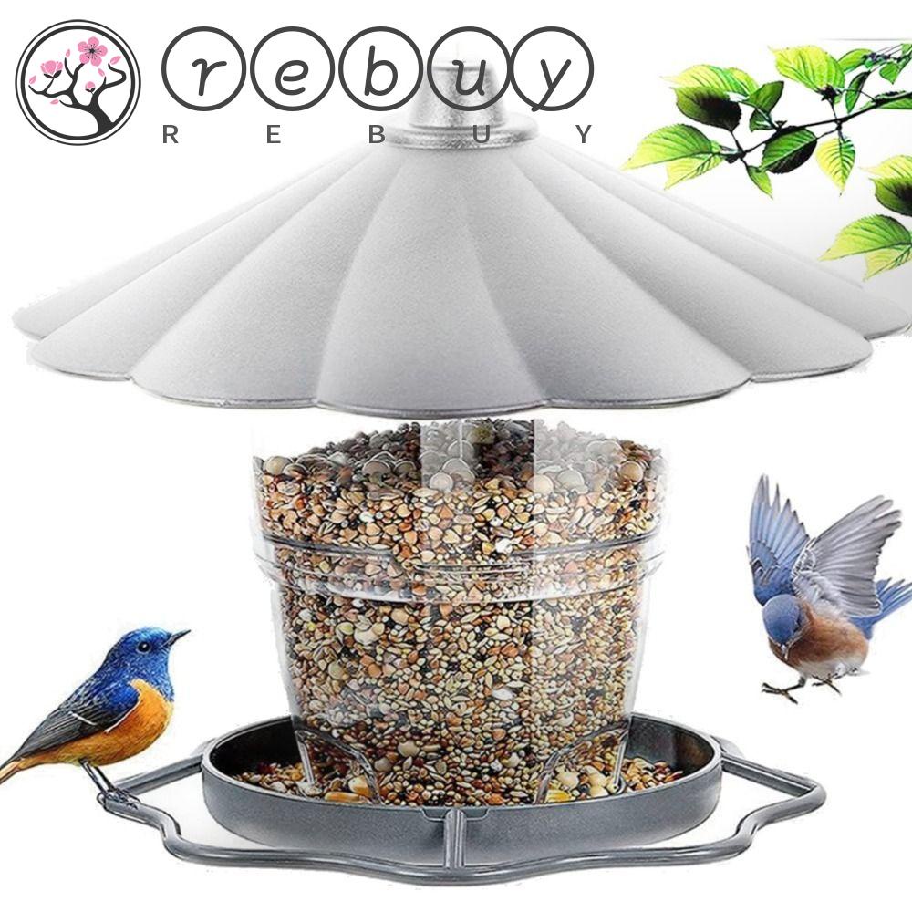 Rebuy Bird Feeder Kapasitas Besar Multifungsi Scalable Gantung Untuk Dekorasi Halaman Taman Pakan Benih Burung Otomatis