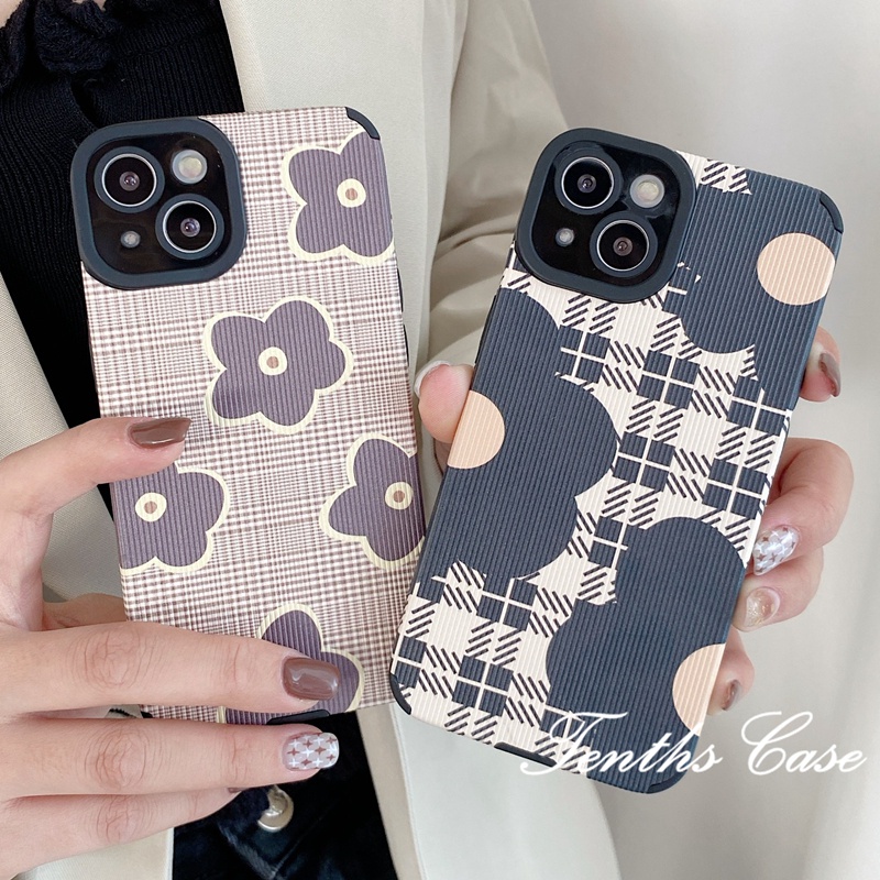 Kompatibel Untuk Iphone14 13 12 11 Pro Max X XR Xs Max7 8 Plus SE 2020 Gaya Parsimony Canggih Pola Pola Pola Pola Bunga Casing Ponsel Soft Back Cover