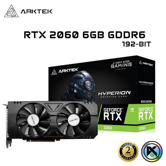 VGA KYO Arktek GeForce RTX 2060 6GB GDDR6 128Bit ATX RTX2060 DUAL FAN