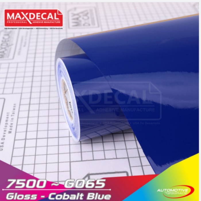 STIKER SKOTLET MOTOR 1 ROLL STIKER MOBIL MAXDECAL L 45CM X P 15 METER - Biru TERMURAH
