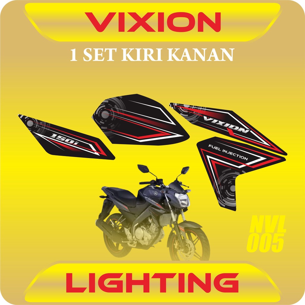 STICKER LIS NVL / STRIPING VARIASI VIXION NVL / VIXION NEW LIGHTING 2014 / STRIPING YAMAHA VIXION