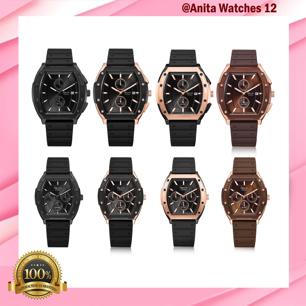 Alexandre Christie Ac 6628 / ac6628 Jam Tangan Rubber Original Garansi Resmi