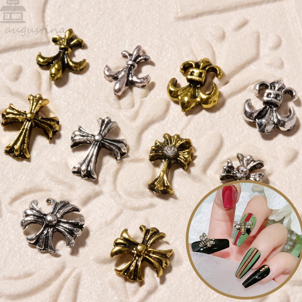 AUGUSTINA Augustina 3D Nail Art Dekorasi Fashion Menawan Paku Keling Perhiasan DIY Nail Art Ornamen