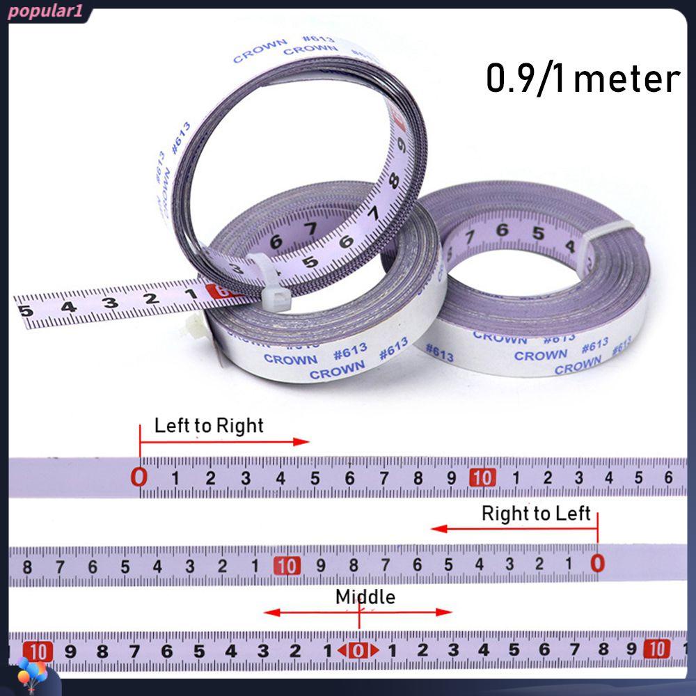 POPULAR Populer Penggaris Metrik 0.9/1meter Lebar 13mm T-Track Woodworking Tools Miter Saw Tape Measures