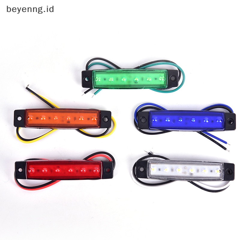 Beyen 1PC 12V 6LEDS Indikator Penanda Sisi Truk Low Led Trailer Light Rear Side Lamp ID