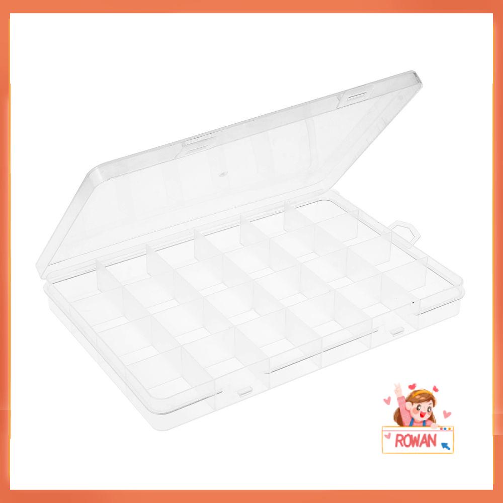 R-FLOWER Kotak Penyimpanan Perhiasan Kosong Organizer Kompartemen Kotak Anting Nail Art