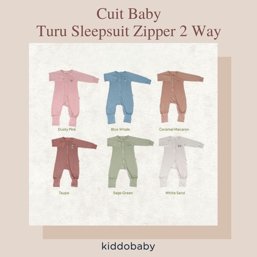 Cuit Baby Turu Sleepsuit Zipper 2 Way | Baju Bayi