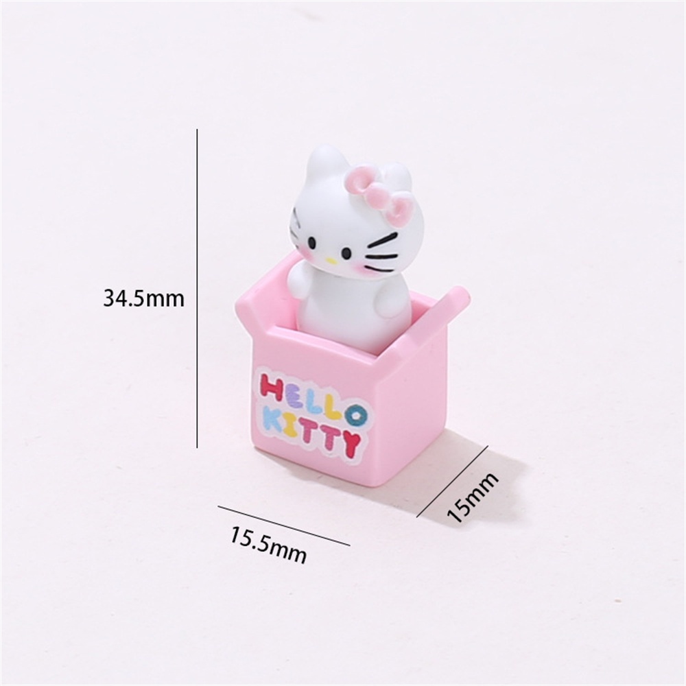 ღ Sanrio Mikro Lanskap Resin Boneka Diy Krim Lem Serbaguna Patch Mikro Lanskap Ornamen Desktop Dekorasi Gadis Mainan Anak hadiah