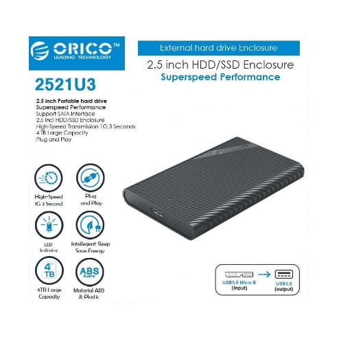 CASE HDD ORICO 2521U3 / HARD DRIVE ENCLOSURE 2521U3