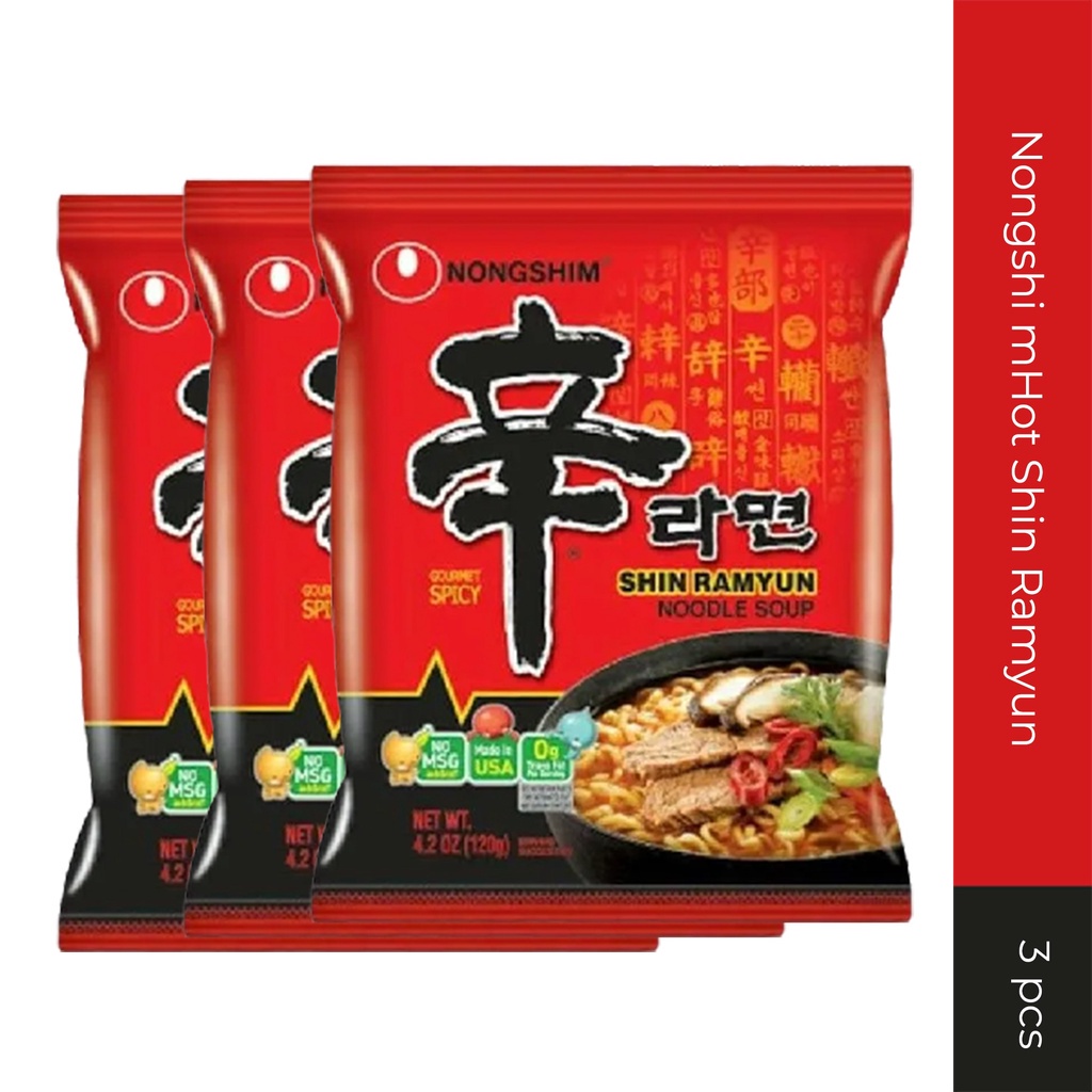 

Nongshim Hot Shin Ramyun 3pcs