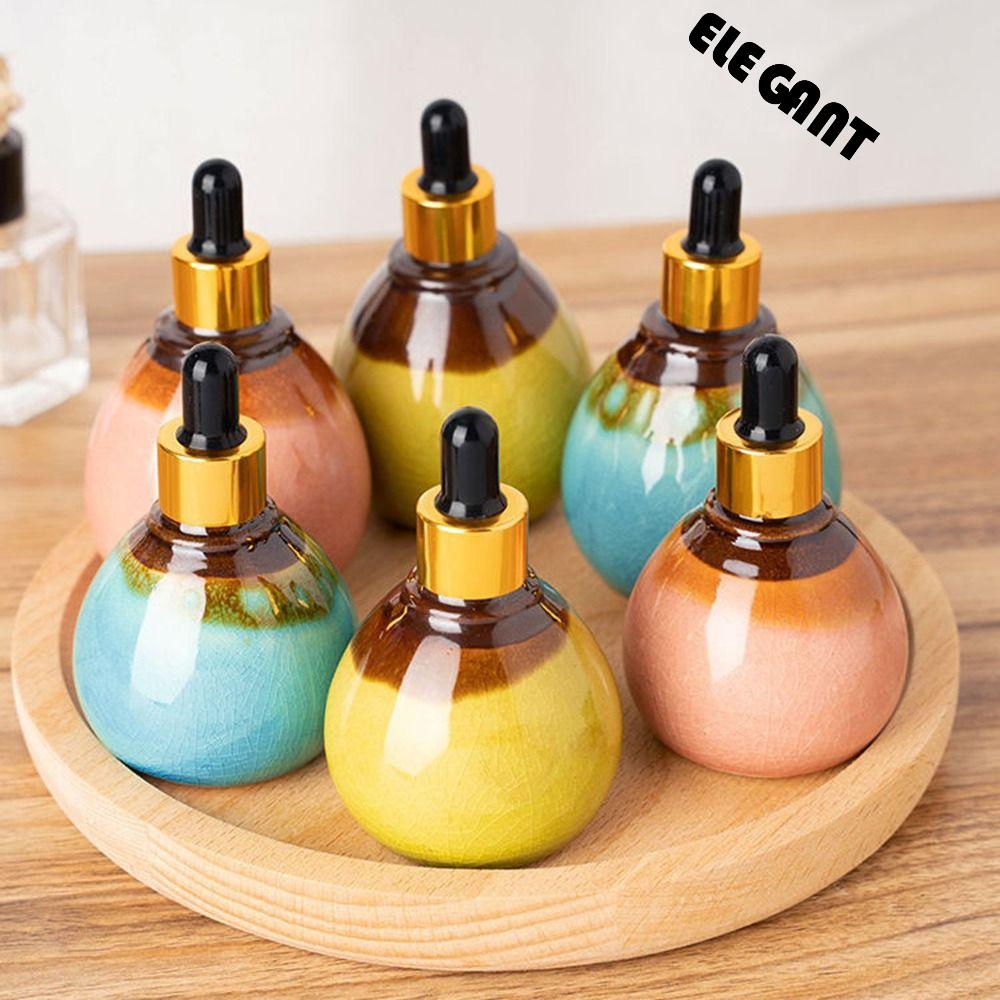 【 ELEGANT 】 Essential Oil Bottle Portable Sealed Colorful Botol Parfum Sample Vial Wadah Kosmetik Storage Jar Vintage Botol Isi Ulang