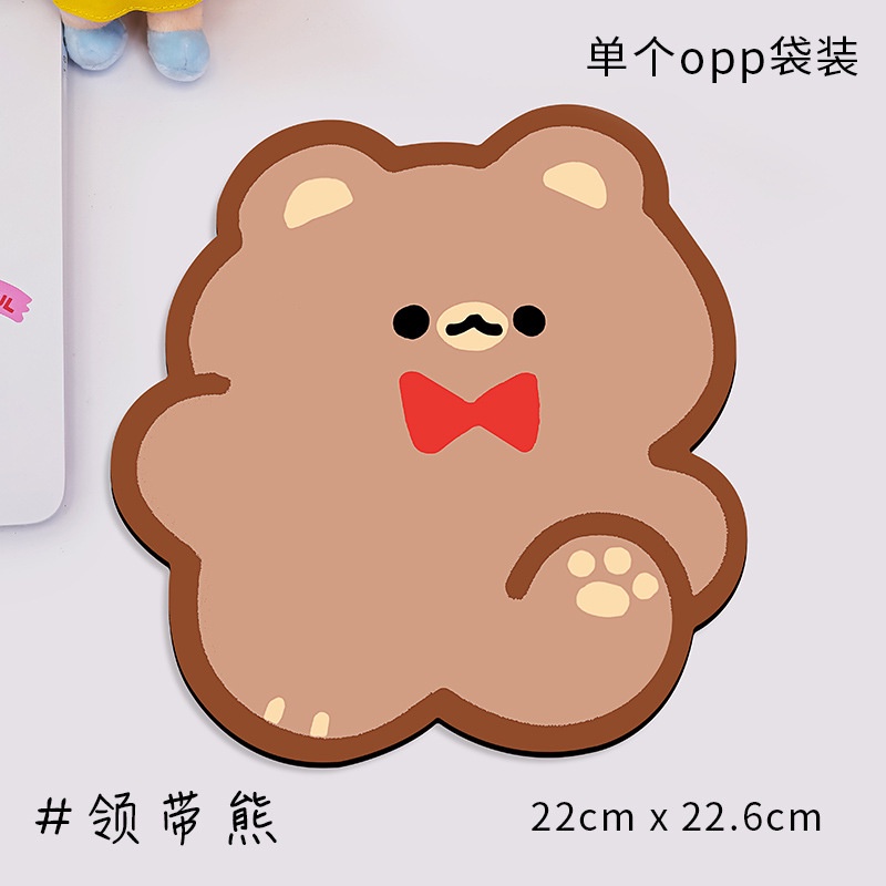 Kartun Beruang Mousepad Lucu Ins Style Desktop Mouse Anti Slip Pad Game Keyboard Pad Pelindung