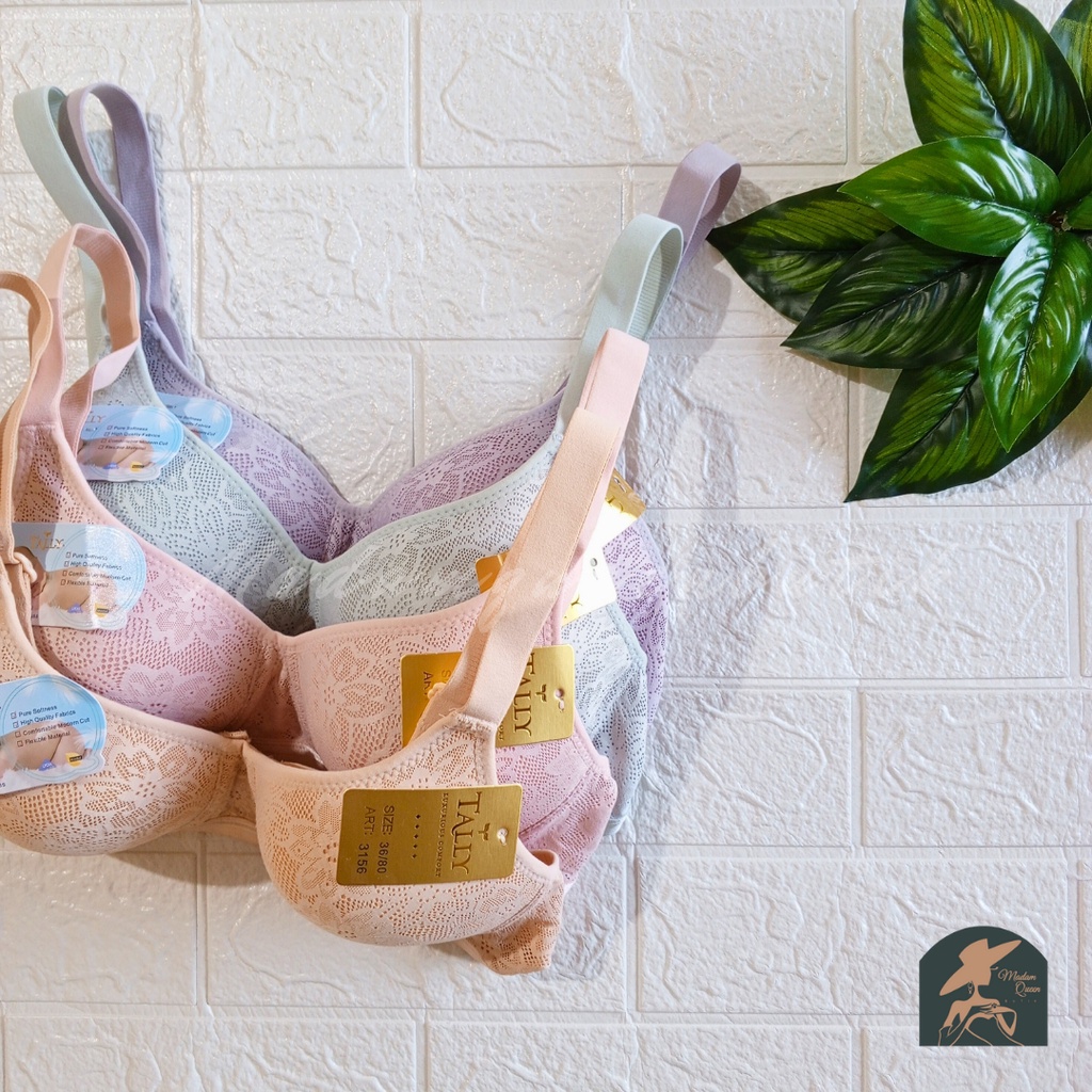 TALLY BRA BH BABY SKIN 3156 | BUSA TIPIS | TANPA KAWAT | CUP B | SIZE 38 - 44 |