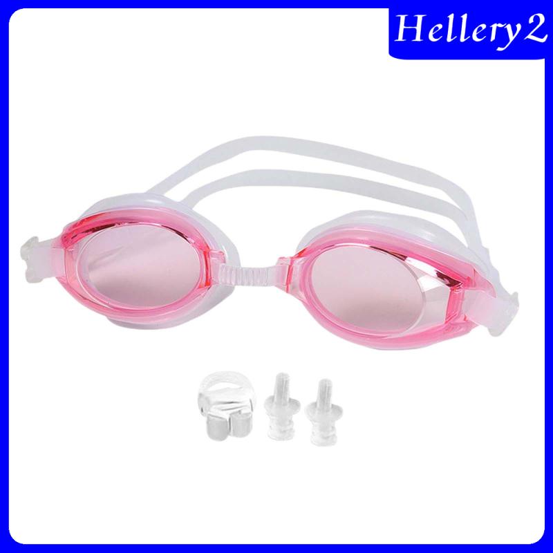 [Hellery2] Kacamata Renang Dewasa Tali Silikon Lembut Nyaman Anti Fog Swim Goggles