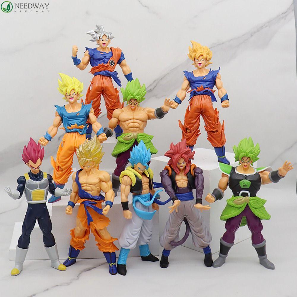 NEEDWAY Needway Son Goku Anime Figure Hadiah Natal Anak Hadiah Desktop Ornamen Anime Peripheral Anime Kostum Alat Peraga Anime Jepang Figure Model Mainan Goku Figure Toy