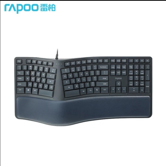 Rapoo NK8800 Ergonomic Wired Keyboard With Palm Rest Pesaing Ergo K860