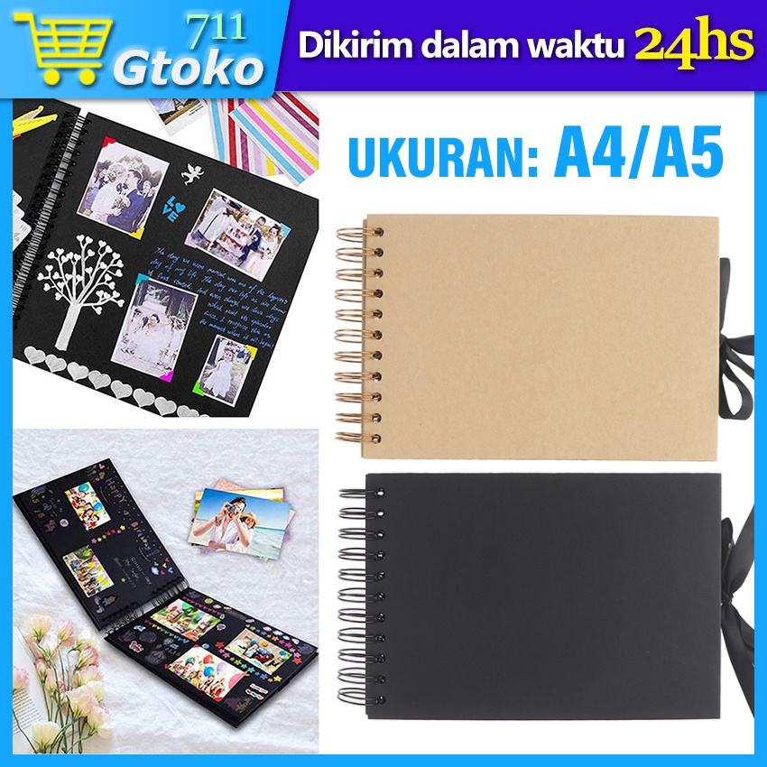 Scrapbook Album Aesthetic Foto Photo Notebook Vintage Buku Catatan Story Book A4 / A5