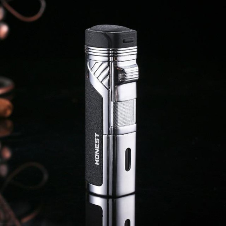 HONEST BCZ357 - Torch Butane Lighter 4 Jet Flame Korek Api Tahan Angin