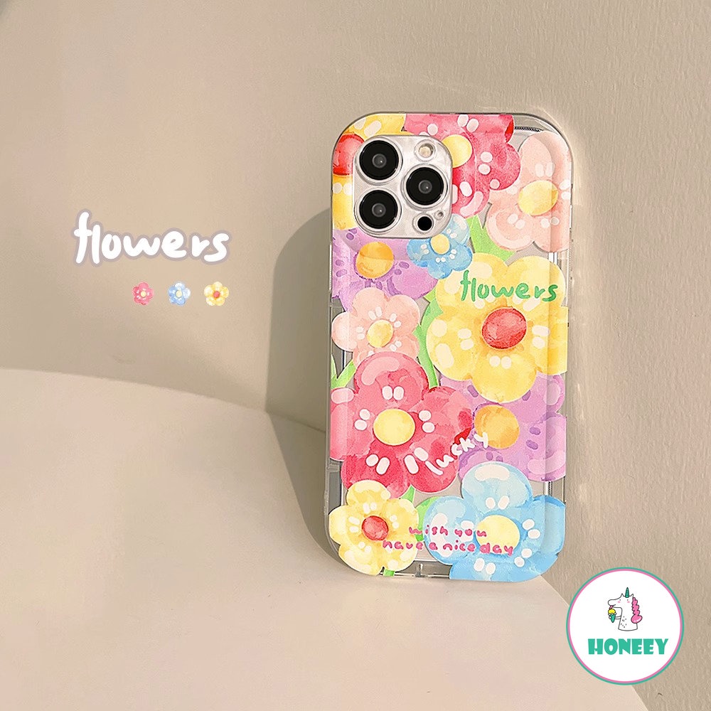 Retro Sweet Summer Sun Flower Oil Painting Art Cartoon Phone Case for IPhone 14 13 11 12 Pro Max 14 Plus Case Cute Soft Cover