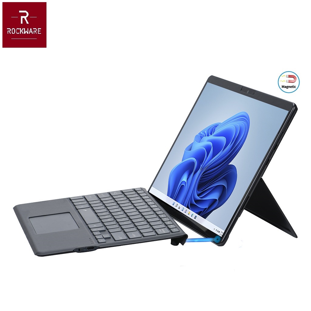 ROCKWARE RW-2089D - Bluetooth Keyboard for Surface Pro 8 - X