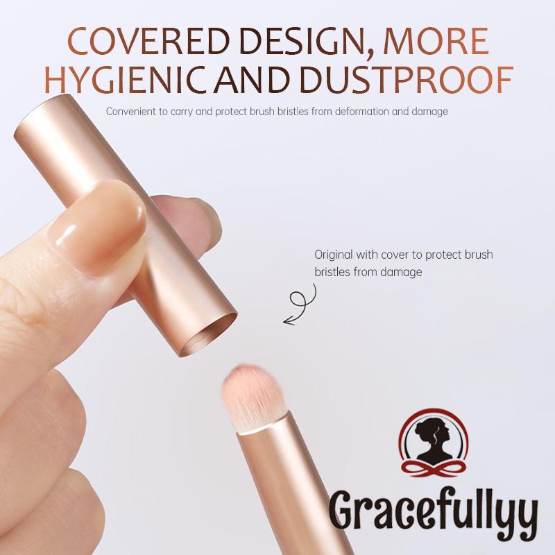 [COD]Kuas Concealer Dengan Tutup Bibir Multifungsi Kuas Make Up Lipstick Concealer/ Brush Lipstik Smudge Brush Makeup portable Multifungsi Concealer/ Lipstick Brush Kuas Bibir kepala bulat putih Lip brush-GY
