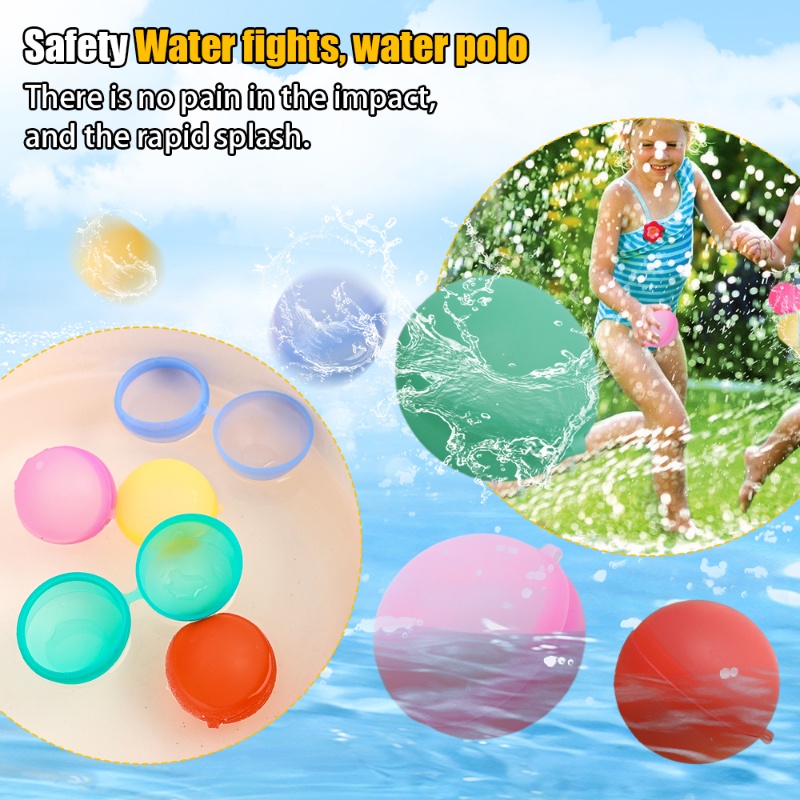 1pc Musim Panas Ourdoor Reusable Water Balls Water Balloons Bom Splash Balls Water Fight Balon Air Untuk Permainan Anak Mainan