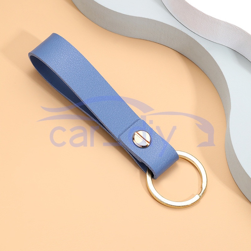 Kulit Gantungan Kunci Warna-Warni Alloy Metal Key Chain Holder Kreatif Universal DIY Liontin Dekorasi Fashion Hadiah