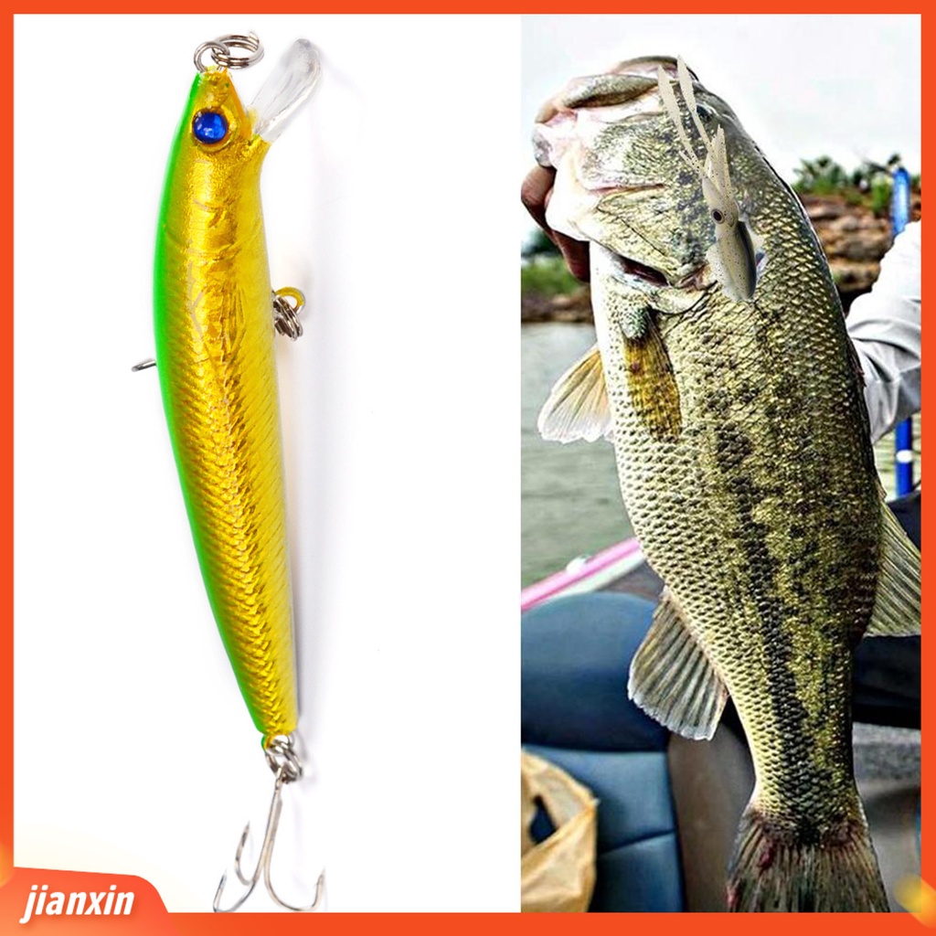 (In Stock) 9.5cm /8.5g Umpan Pancing Mini Buatan 3D Mata Warna Terang Ikan Kecil Umpan Perlengkapan Memancing